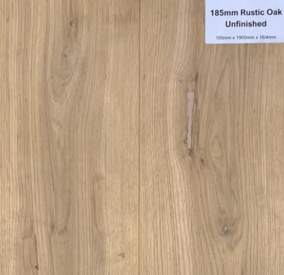 185mm Rustic Oak Unfinished