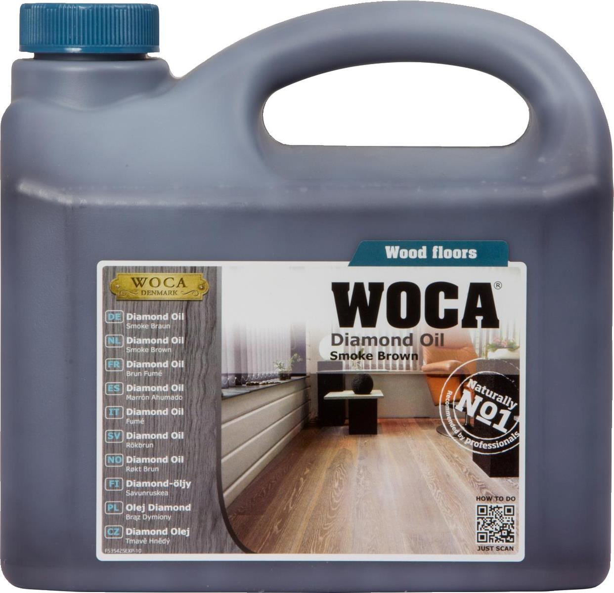 WOCA Diamond Oil Smoke Brown 2.5L