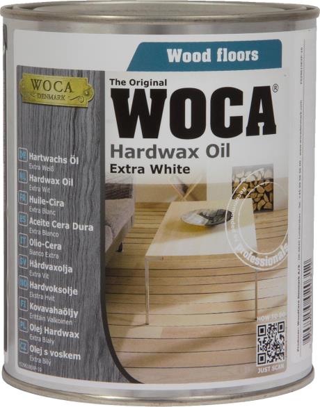 WOCA Hardwax Oil Extra White 0.75L