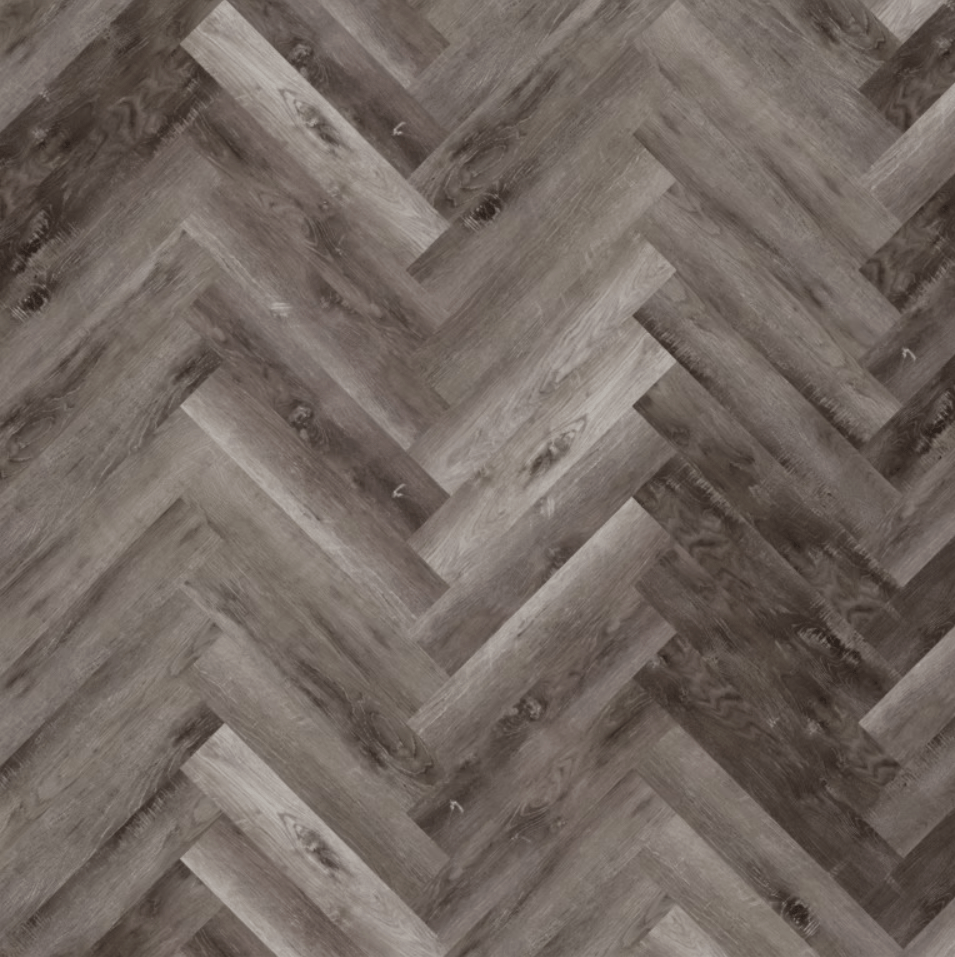 Herringbone Charred Ash LVT - Lu