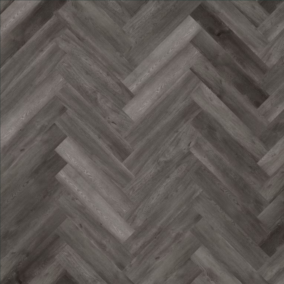 Herringbone Graphite Grey LVT - 